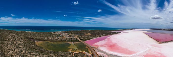 Pink salt lake, Port Gregory